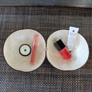 Handmade Twin Coconut Shell Bowl with Capiz Shell Lining NEW